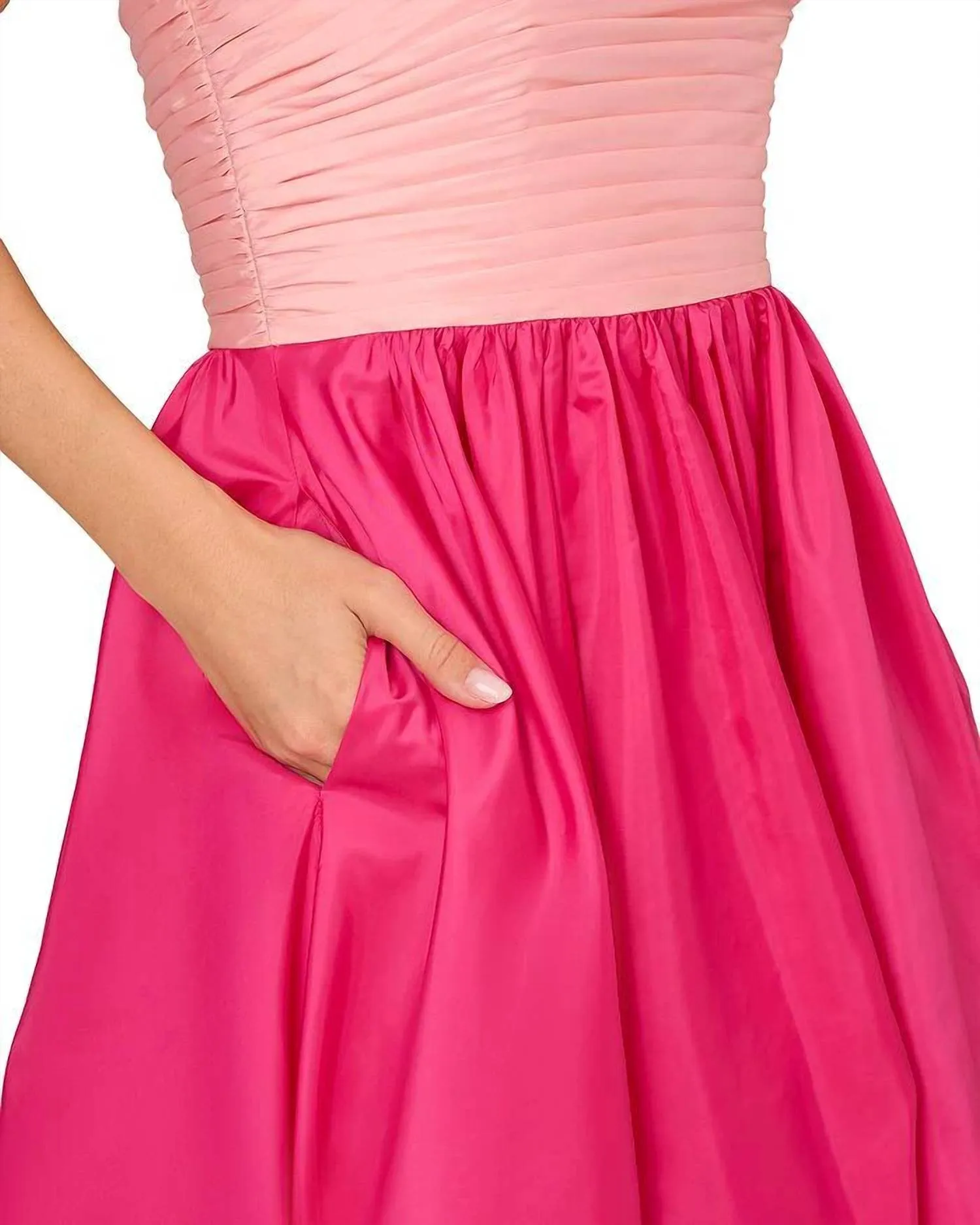 Adrianna Papell - Taffeta Strapless Mini Dress