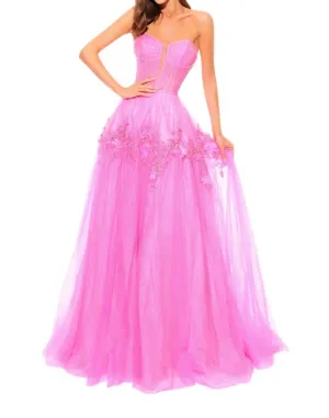 Amarra - Strapless Corset Tulle Gown