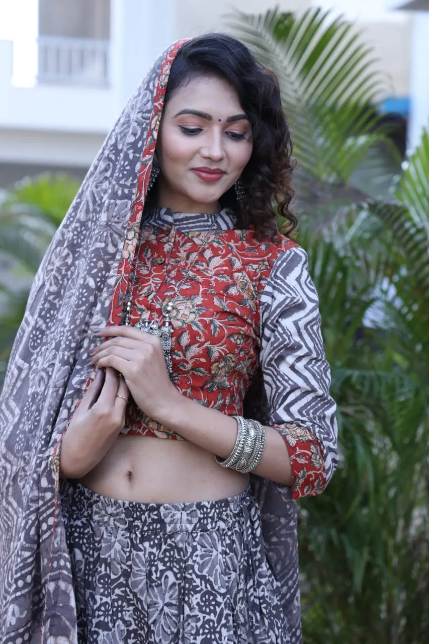 Designer Top & skirt Printed Lehenga