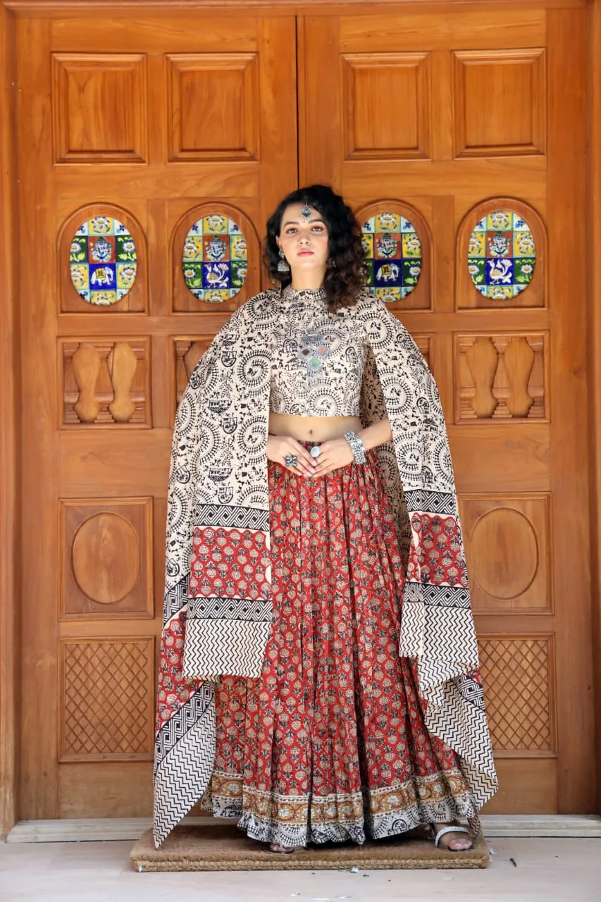 Designer Top & skirt Printed Lehenga