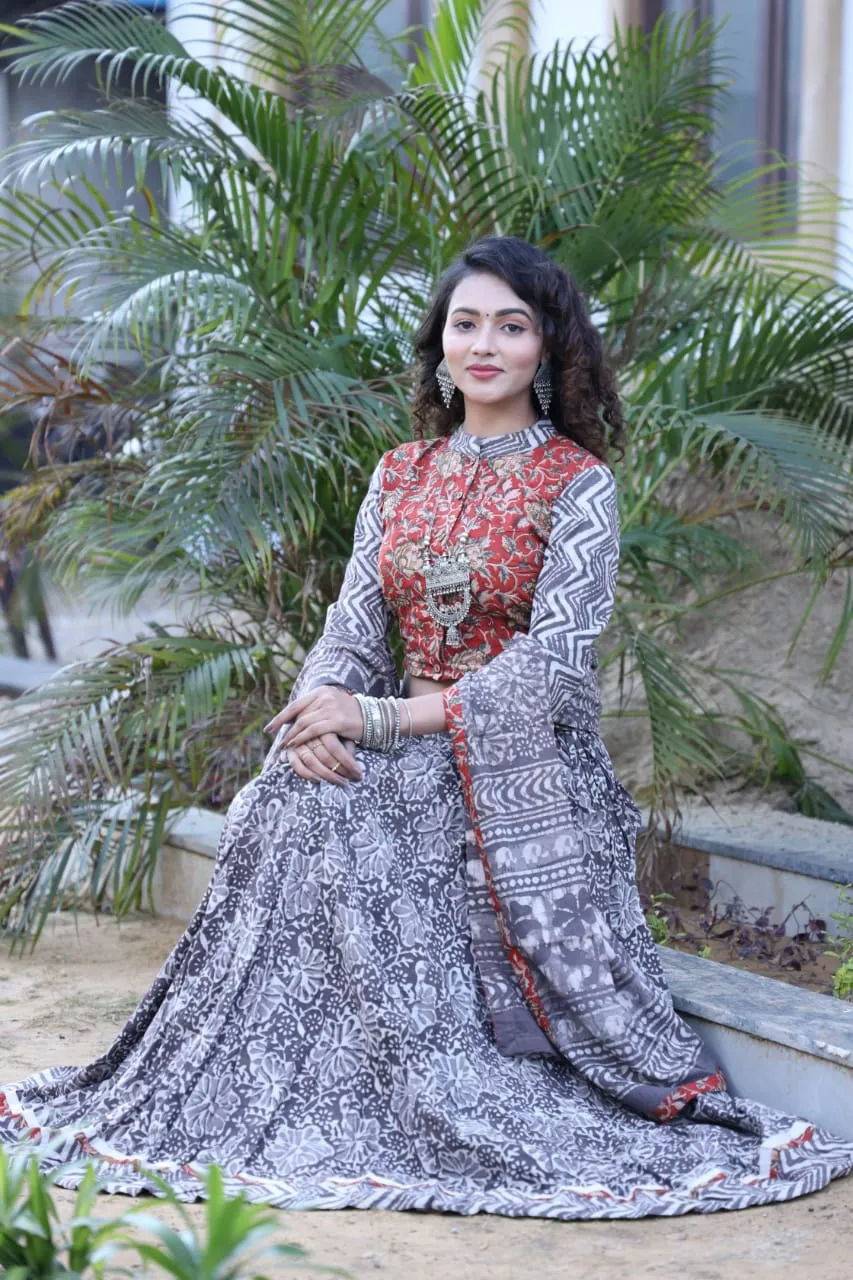 Designer Top & skirt Printed Lehenga