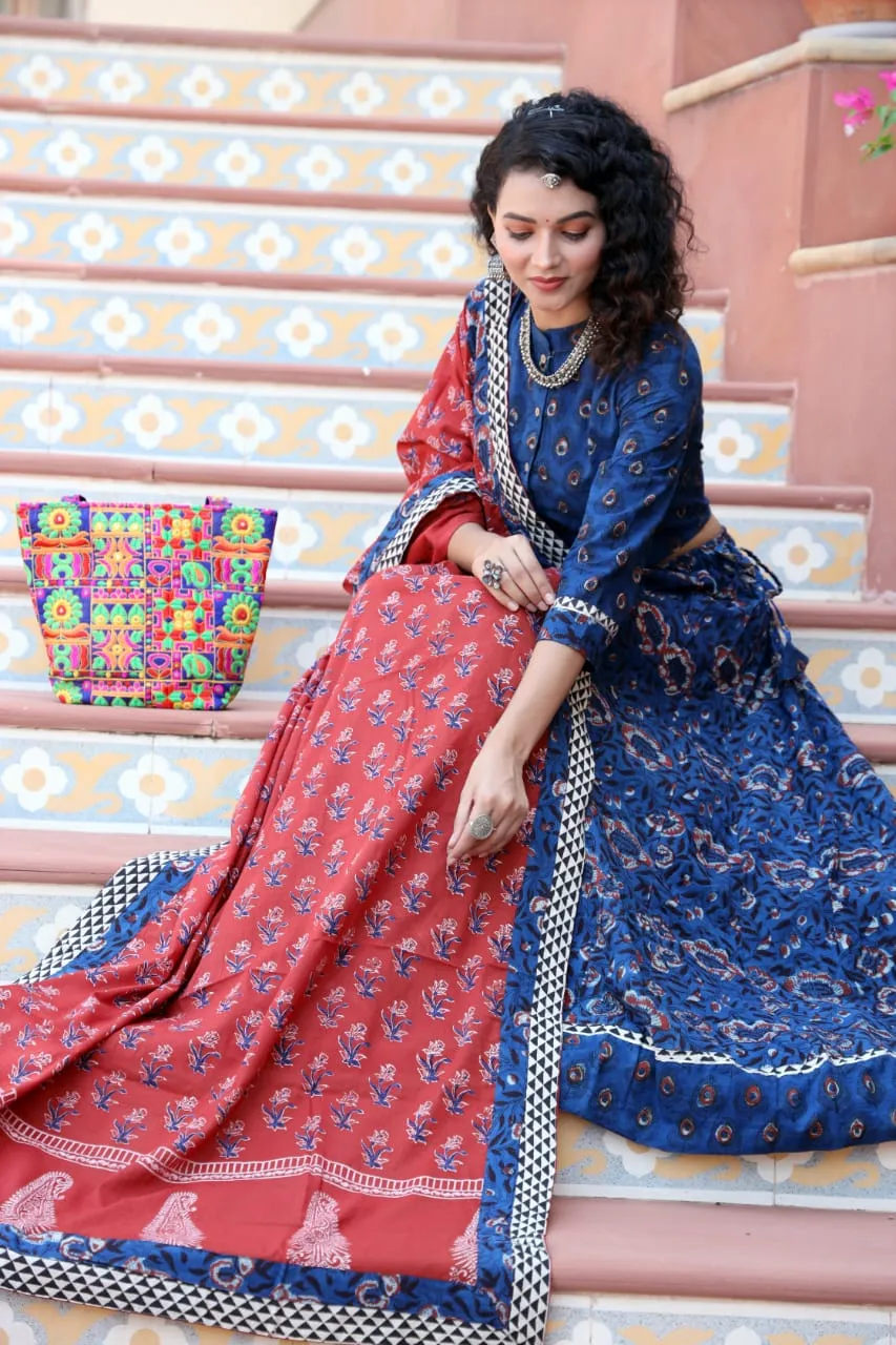 Designer Top & skirt Printed Lehenga