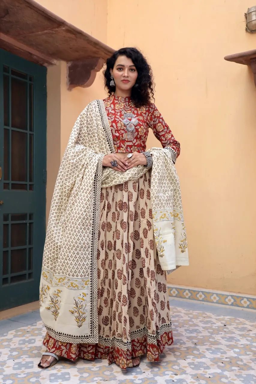 Designer Top & skirt Printed Lehenga