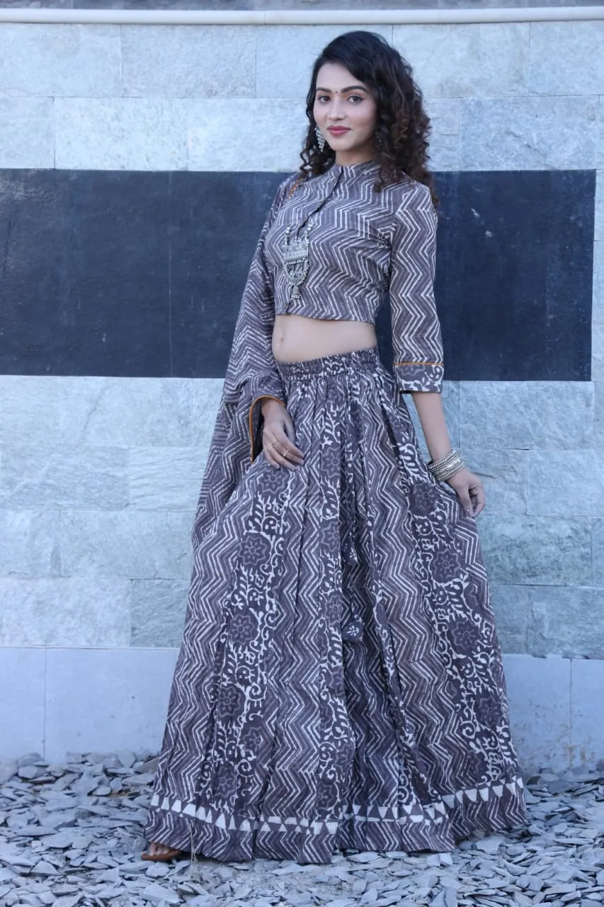 Designer Top & skirt Printed Lehenga