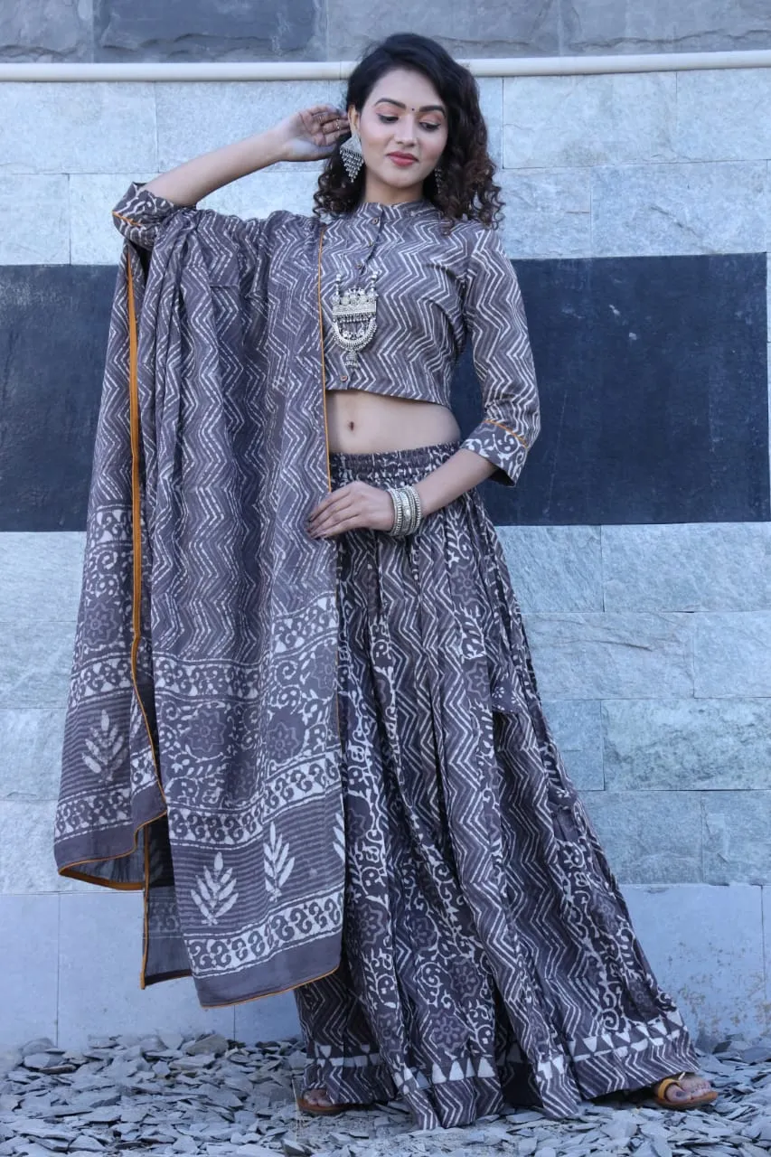 Designer Top & skirt Printed Lehenga