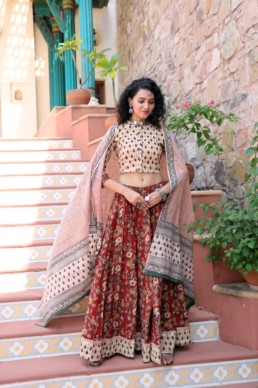 Designer Top & skirt Printed Lehenga