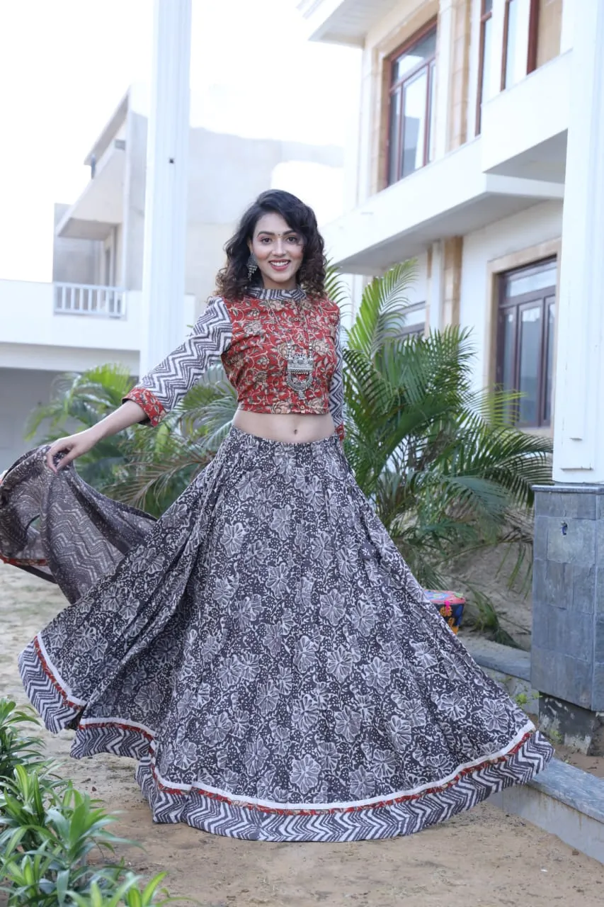 Designer Top & skirt Printed Lehenga