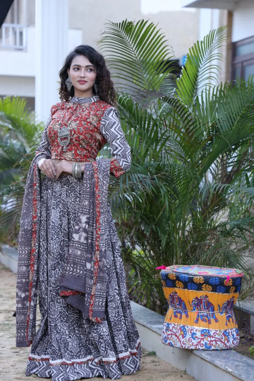 Designer Top & skirt Printed Lehenga