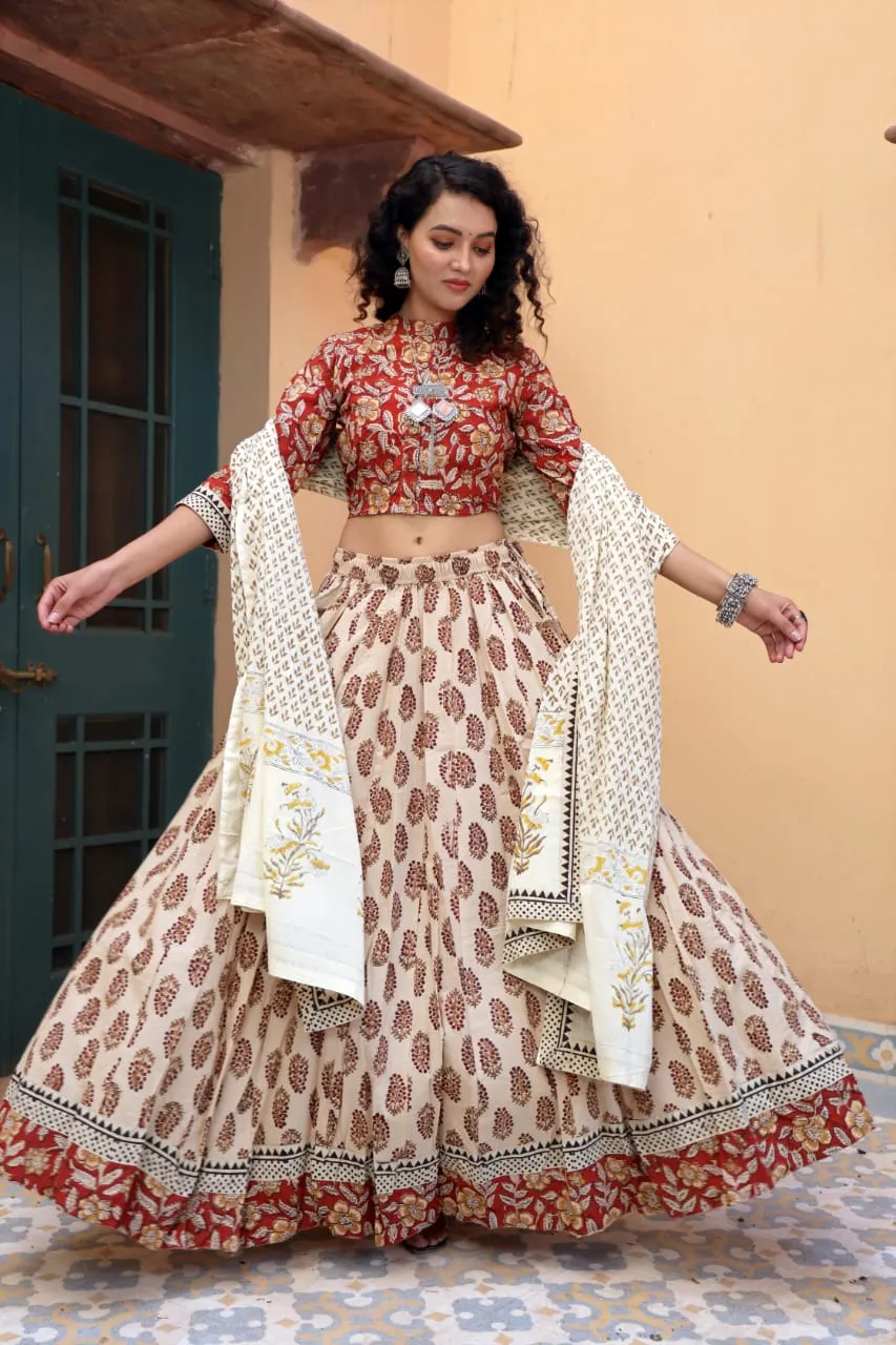 Designer Top & skirt Printed Lehenga