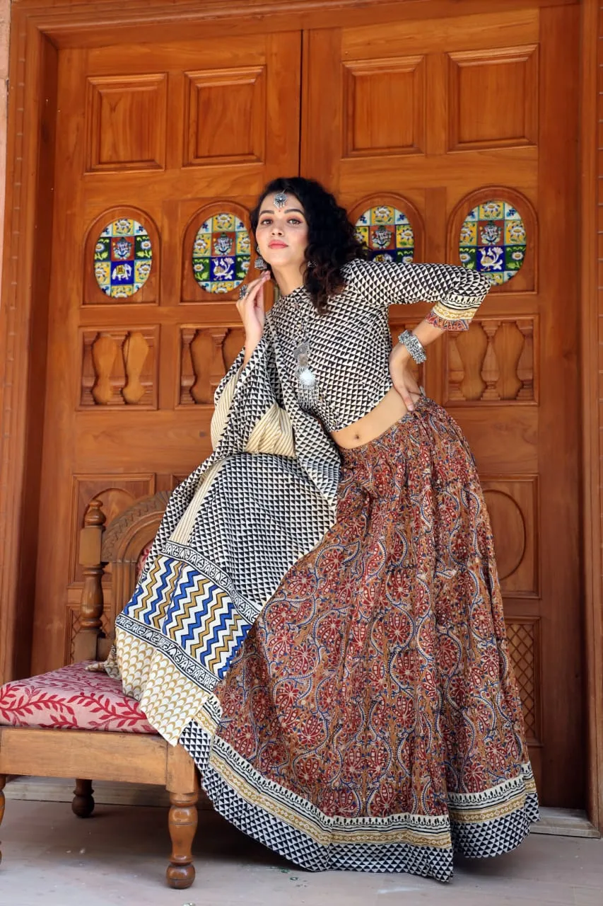 Designer Top & skirt Printed Lehenga