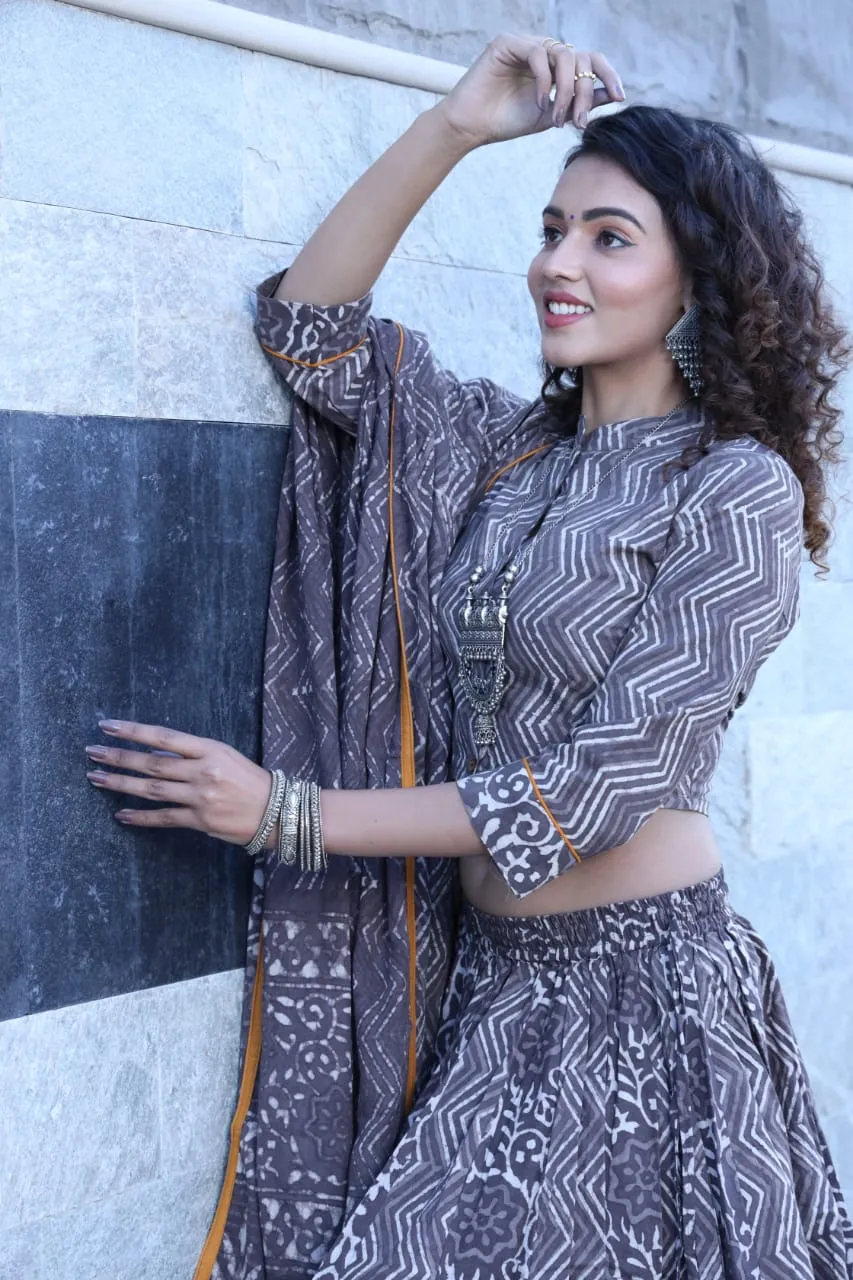 Designer Top & skirt Printed Lehenga