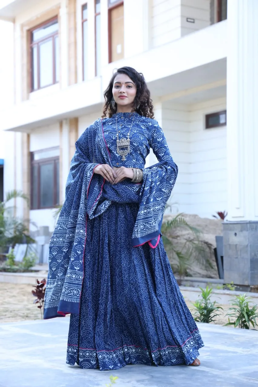 Designer Top & skirt Printed Lehenga