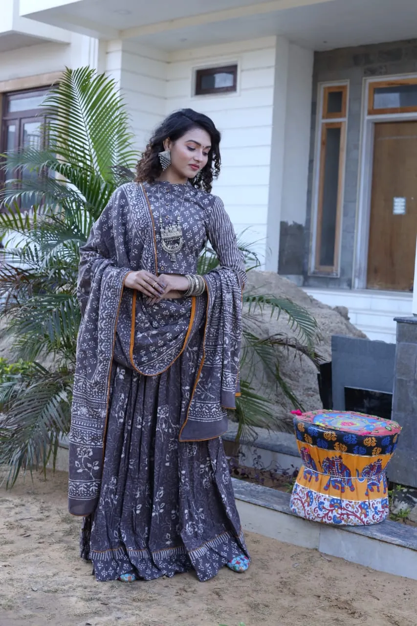 Designer Top & skirt Printed Lehenga