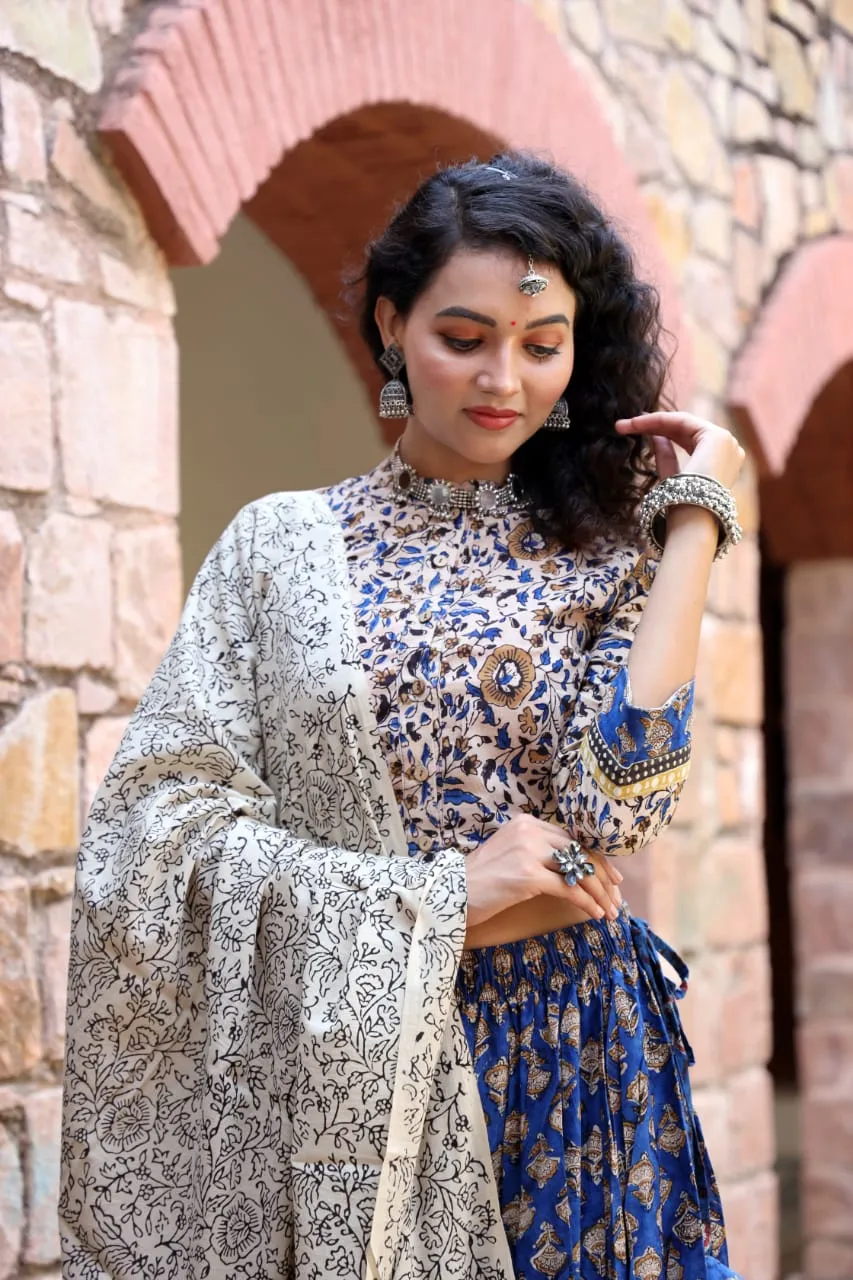 Designer Top & skirt Printed Lehenga