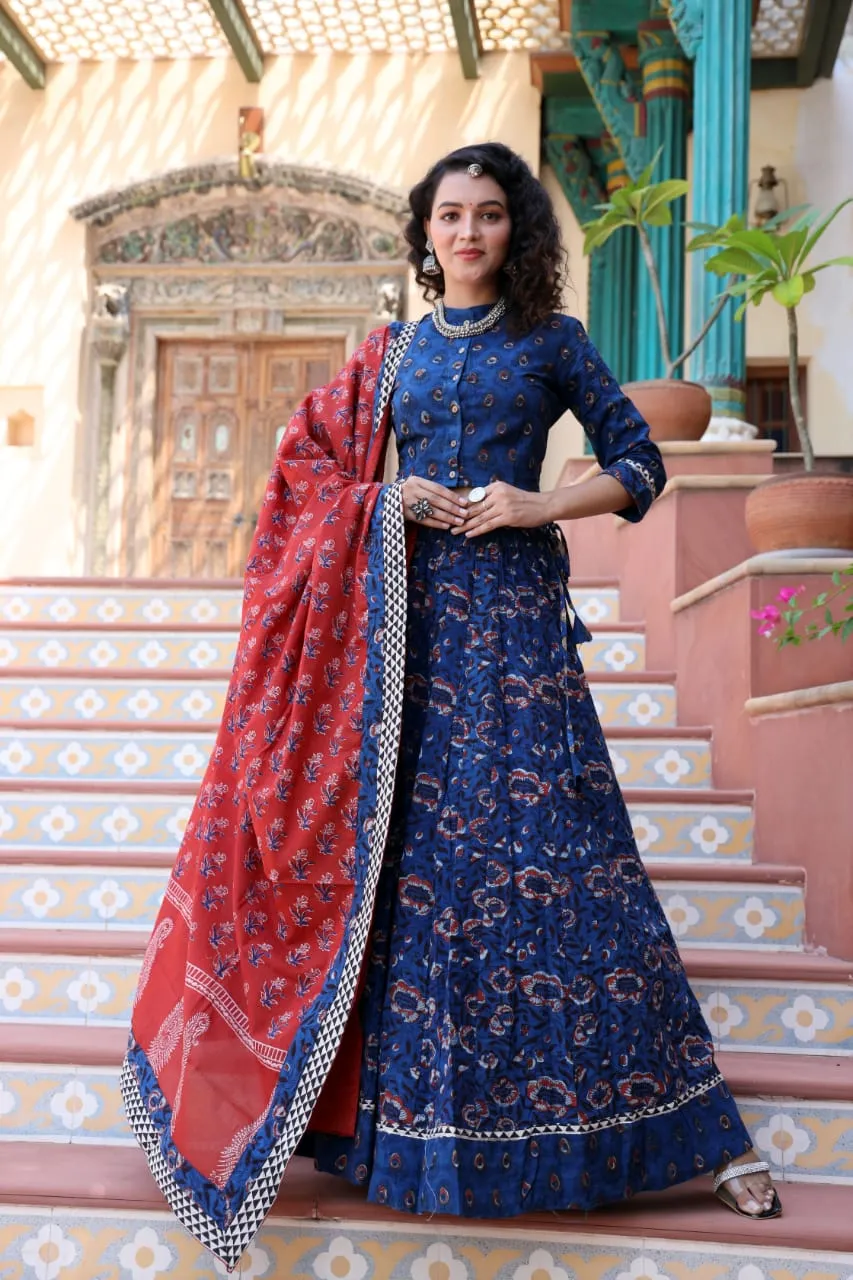 Designer Top & skirt Printed Lehenga