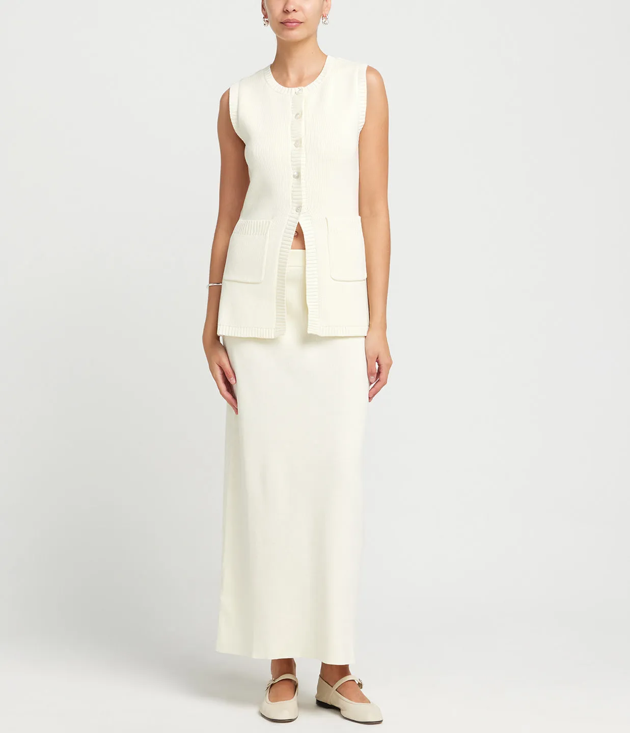 Ines Maxi Skirt in Silence