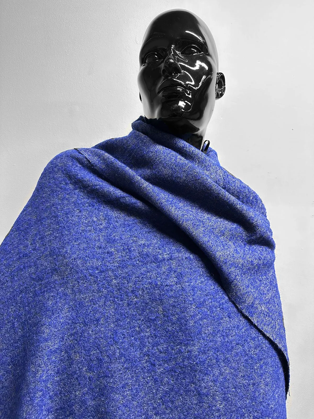 Luxury Italian Electric Blue Bouclé Mohair