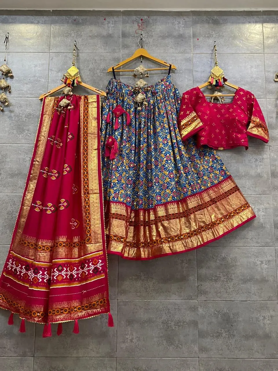 Navratri Wear Printed Skirt Chaniya Choli